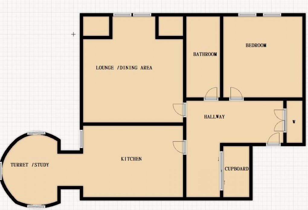 Floorplan for 7 Gordon Hall Apartments, Seafield Avenue, Grantown-on-Spey