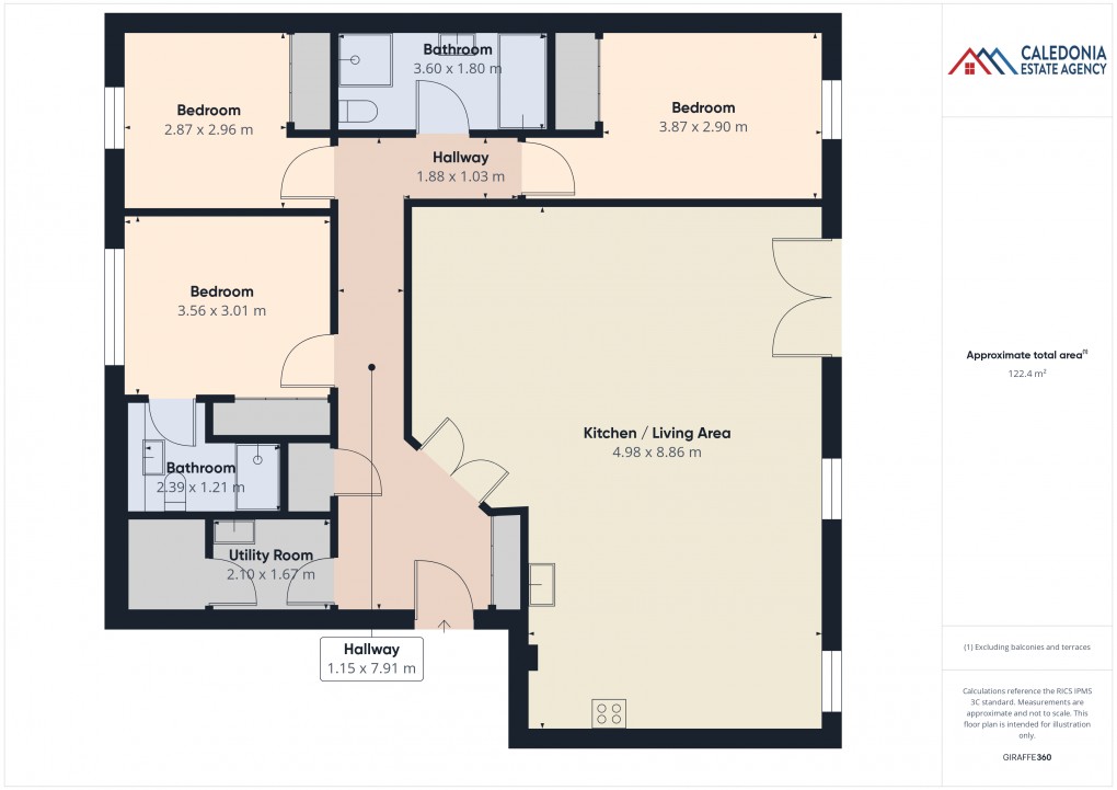 Floorplan for 6 The Steadings, Old Meall Road, Aviemore