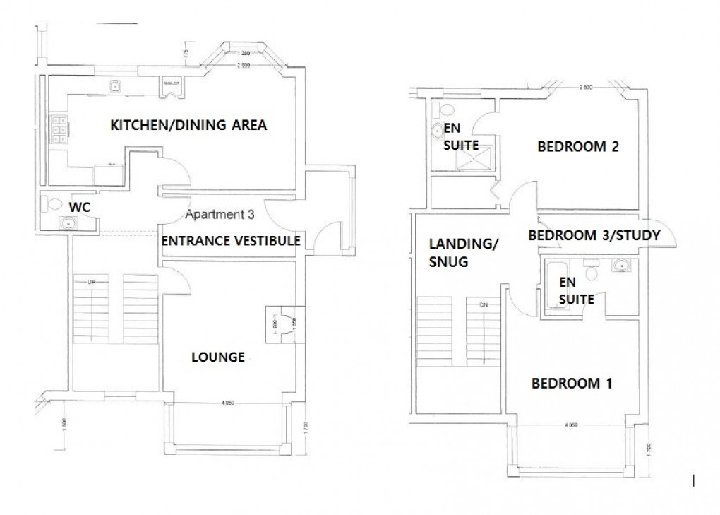 Floorplan for 3 Monarch Country Apartments, Main Street, Newtonmore
